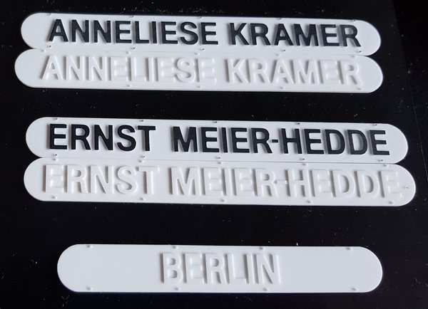 28m - Frästeile - Namensschilder Kreuzer